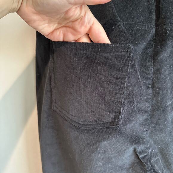 Soft Surroundings Corduroy Pull On Flare Pants Black XL Petite - Picture 6 of 9